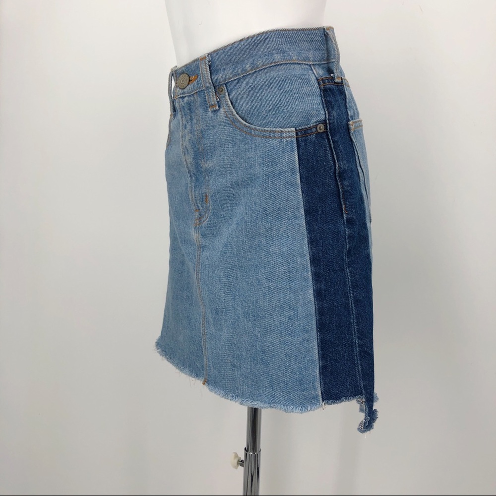 Two-Tone Moussy Denim Skirt